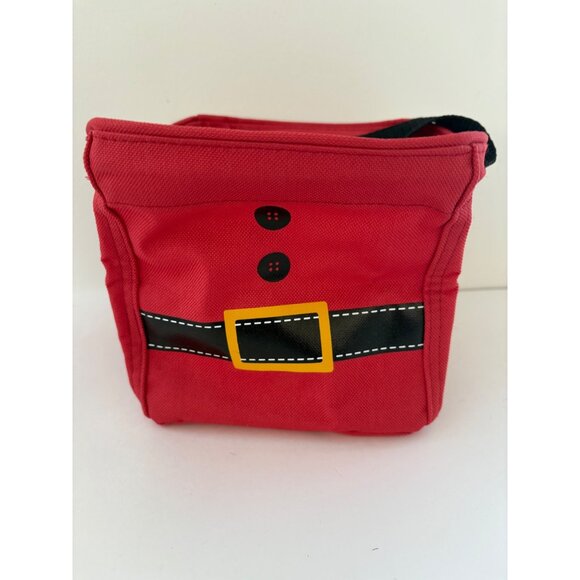 Thirty-One Red Santa Belt Little Carry All W Mesh Pocket‎ approx 6x6 NEW Unused - Picture 1 of 7